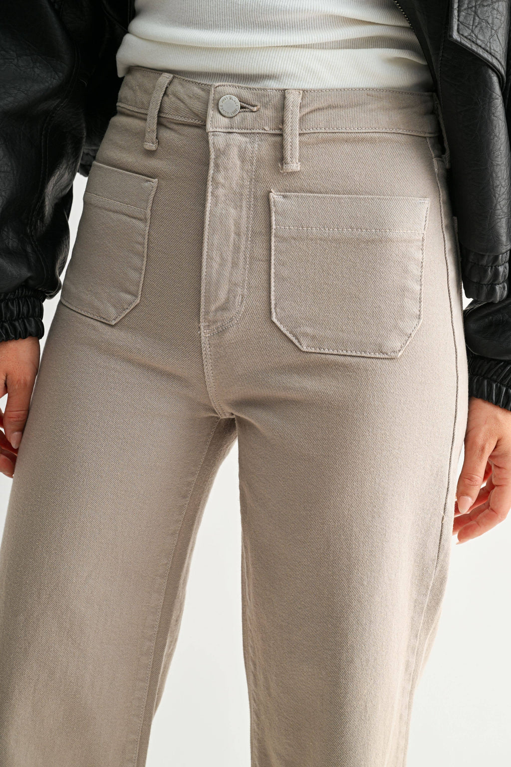 Just Black Denim Wide Leg Sandstone Jeans