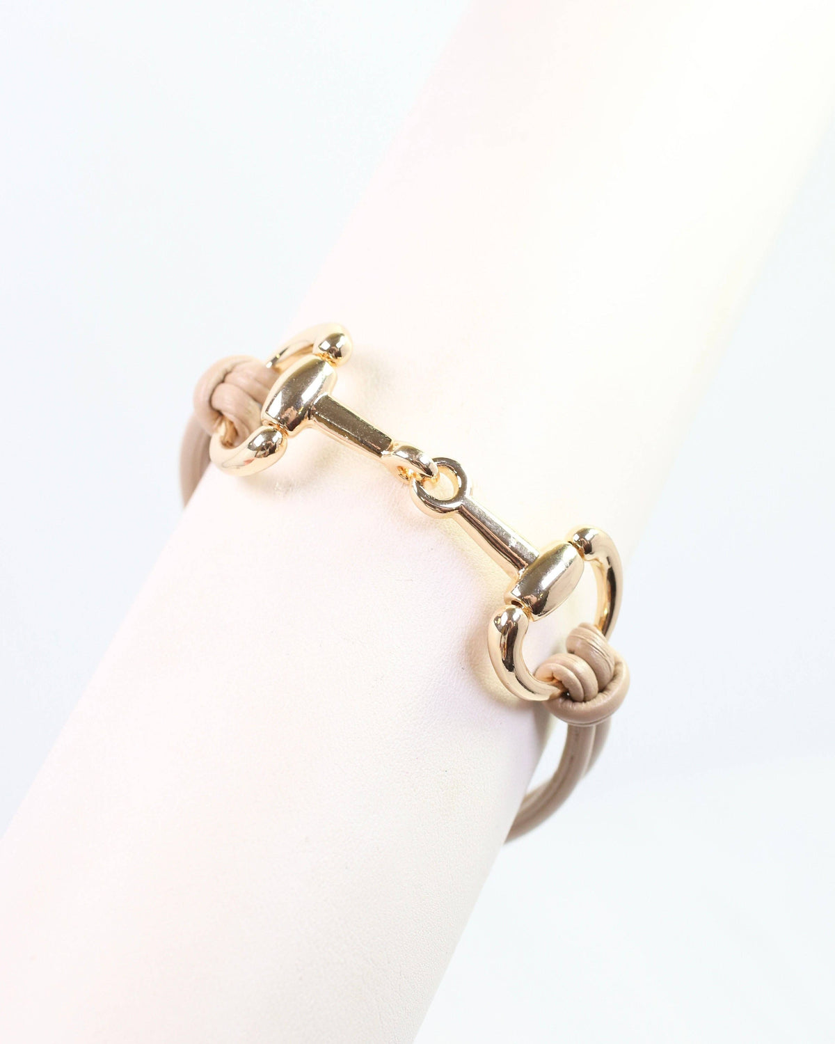 Ellery Horsebit Cord Bracelet Tan: Default