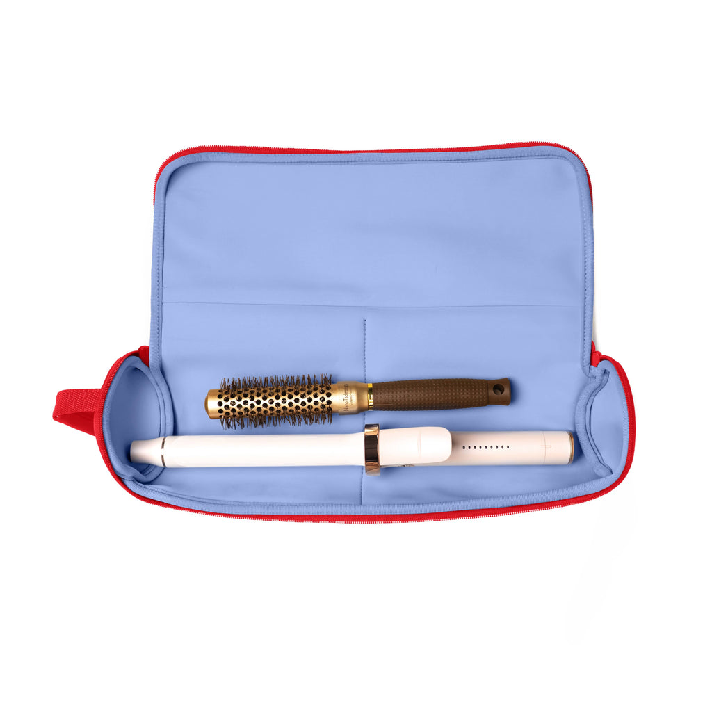 Travel Hair Tools Case Red/Periwinkle