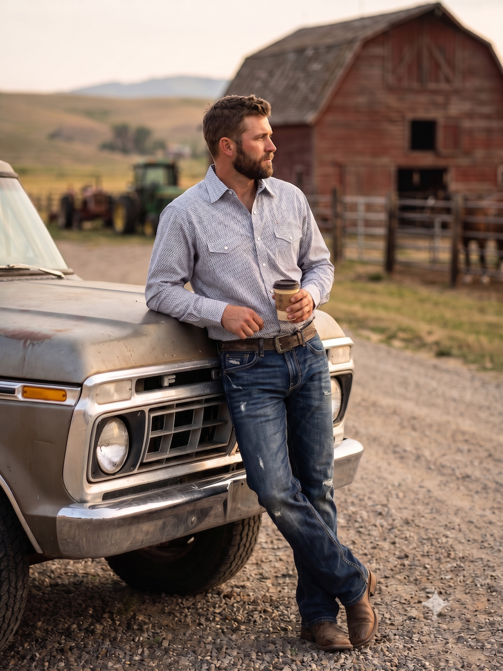 Men's Western Snap Shirt with Stretch | Style MS-3005: L