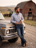 Men's Western Snap Shirt with Stretch | Style MS-3005: L
