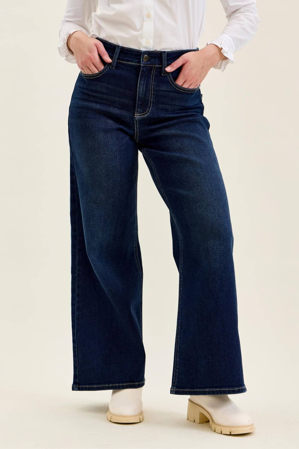 Judy Blue Retro Wide DK Twilight Blue:7(28)