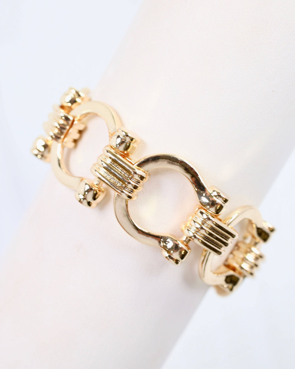 Ely Horsebit Chain Bracelet Gold: Default