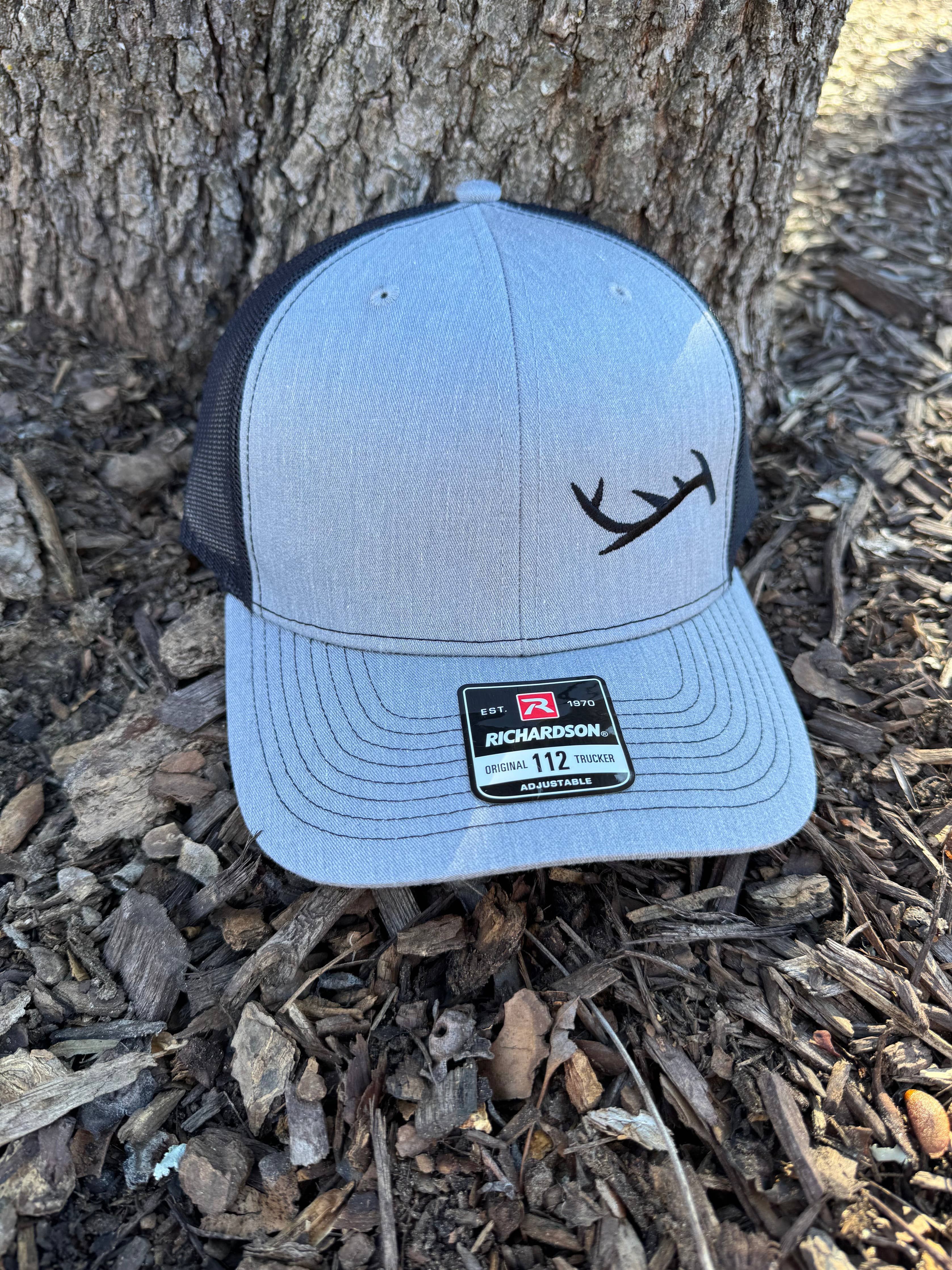 Antler Trucker Hat: Khaki/Coffee