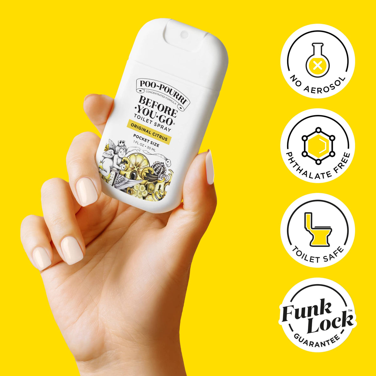Poo~Pourri 1oz Pocket Sprayer 32ct 4 Tray - Original Citrus