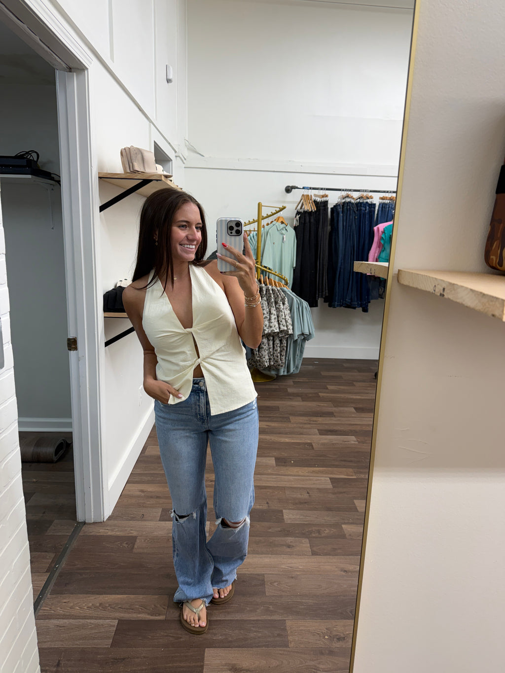 Cutout halter top