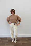 Clay/Taupe Gingham Blouse
