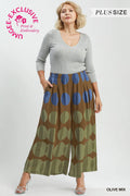 Dot print wide leg pant