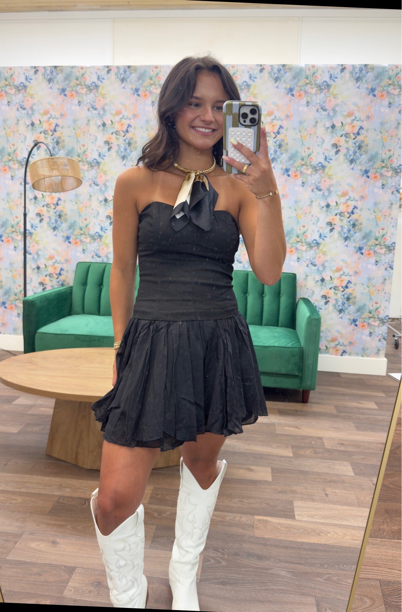 Black mini dress