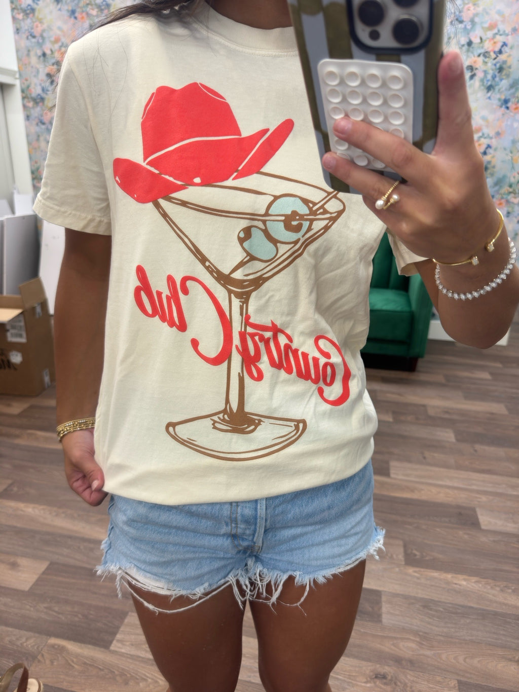 COWBOY COUNTRY CLUB MARTINI TEE