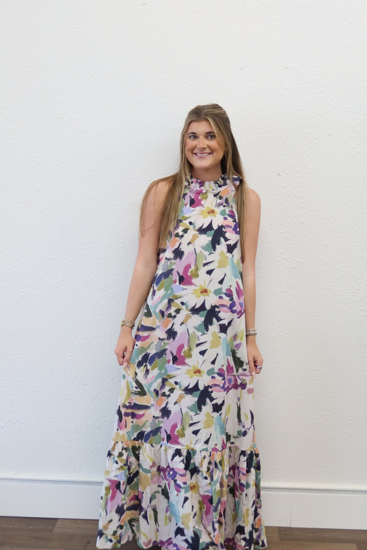 Garden Brushstroke Maxi Dress