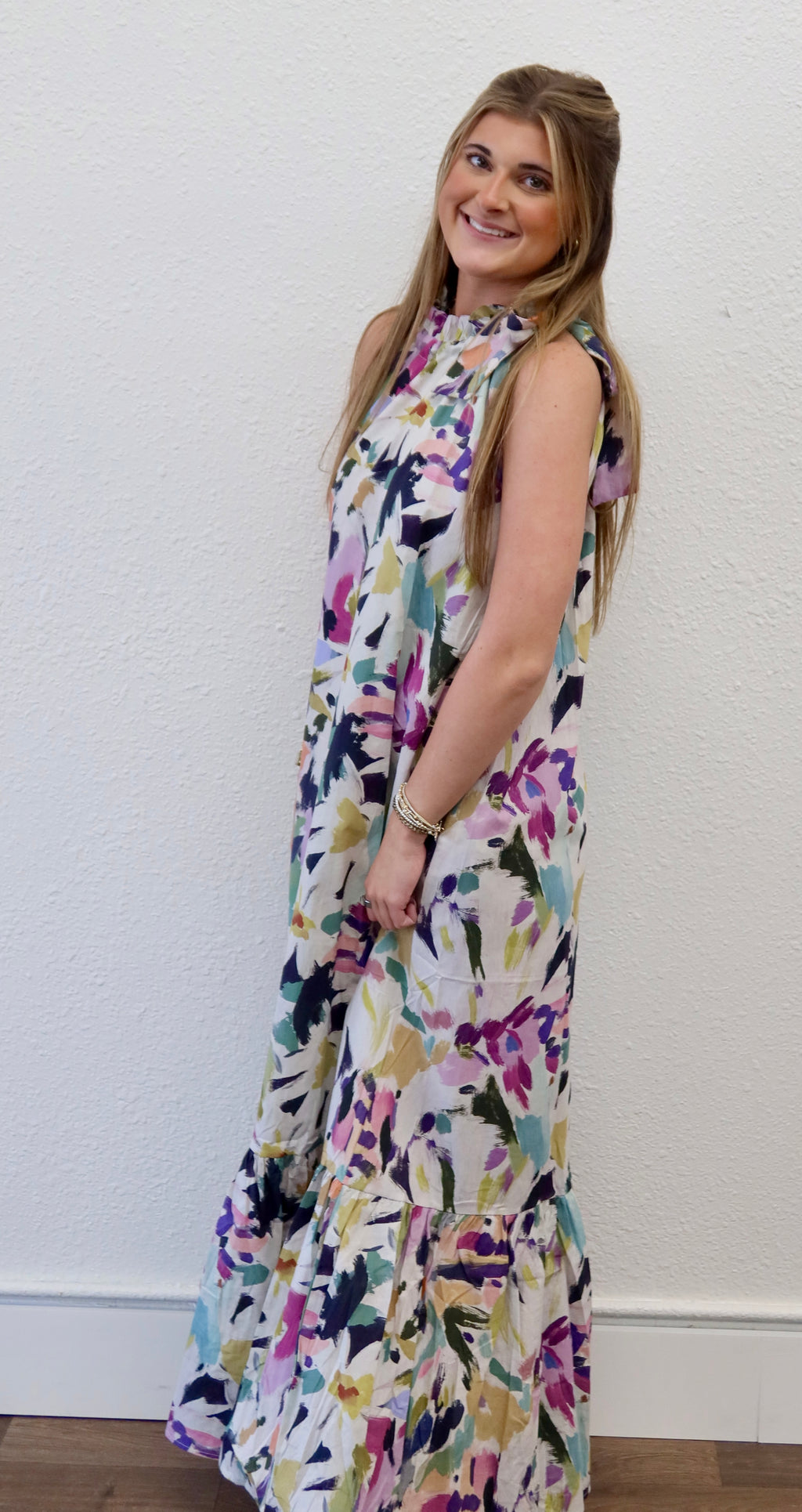 Garden Brushstroke Maxi Dress