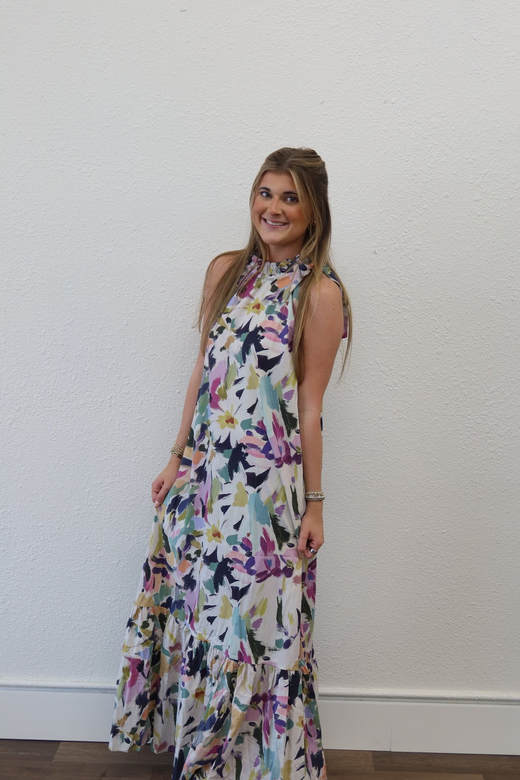 Garden Brushstroke Maxi Dress