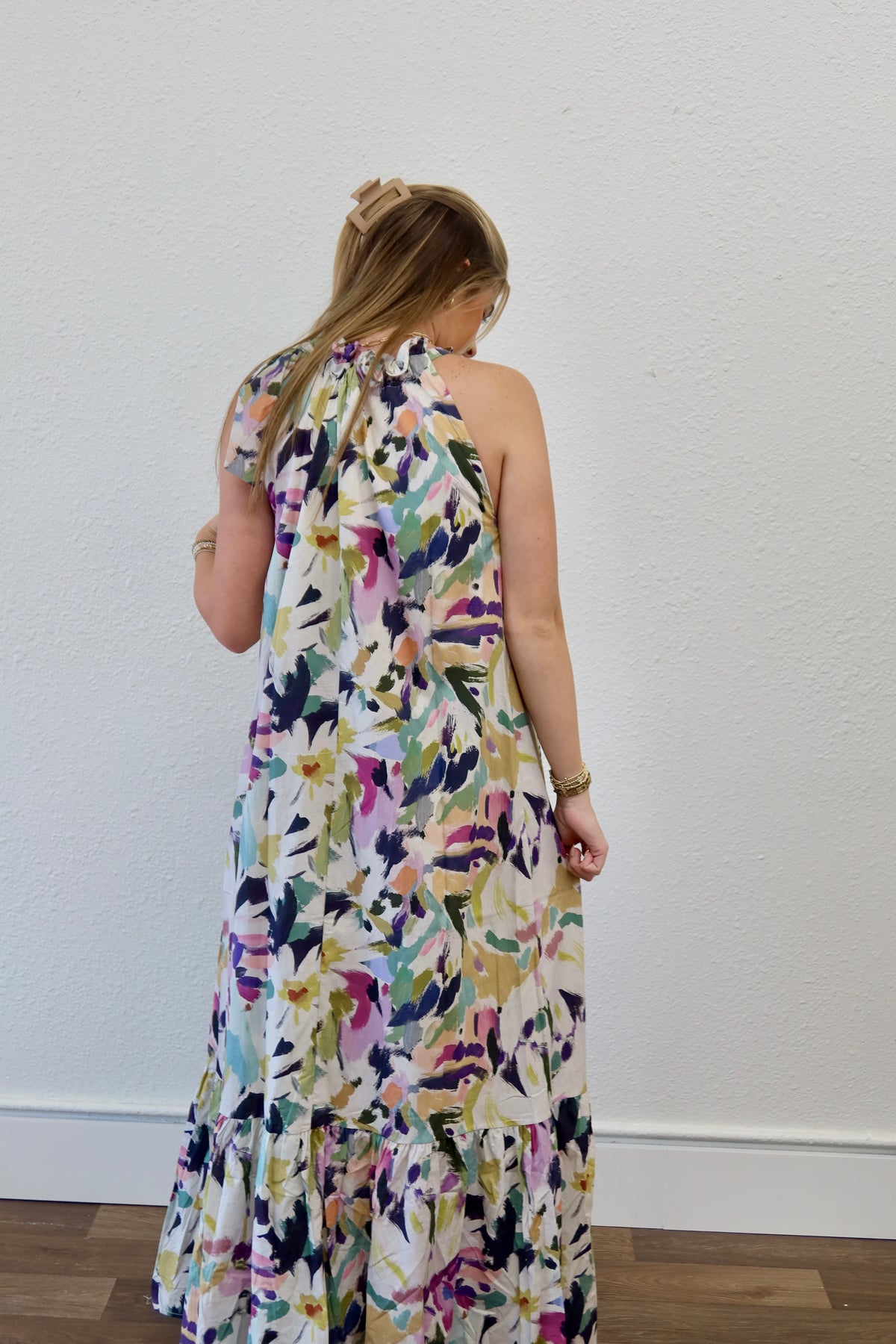 Garden Brushstroke Maxi Dress