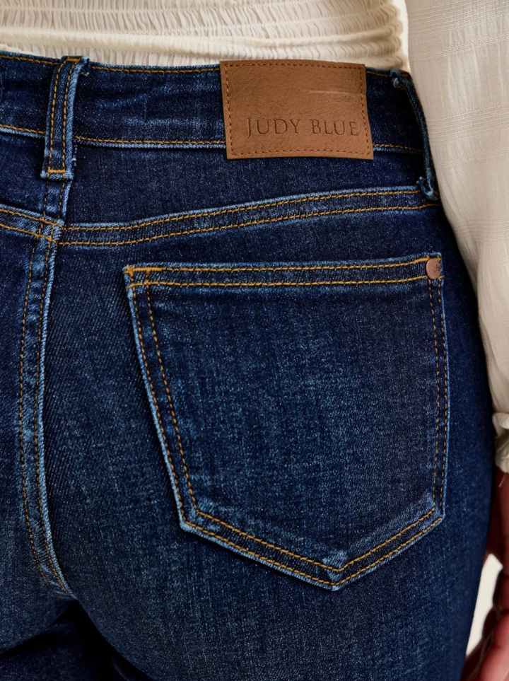 Petite Judy Blue Dark Wash Bootcut Jeans