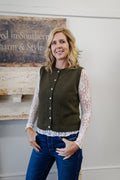 Forest green sweater Vest