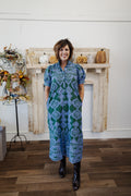 Green Blue Abstract Dress
