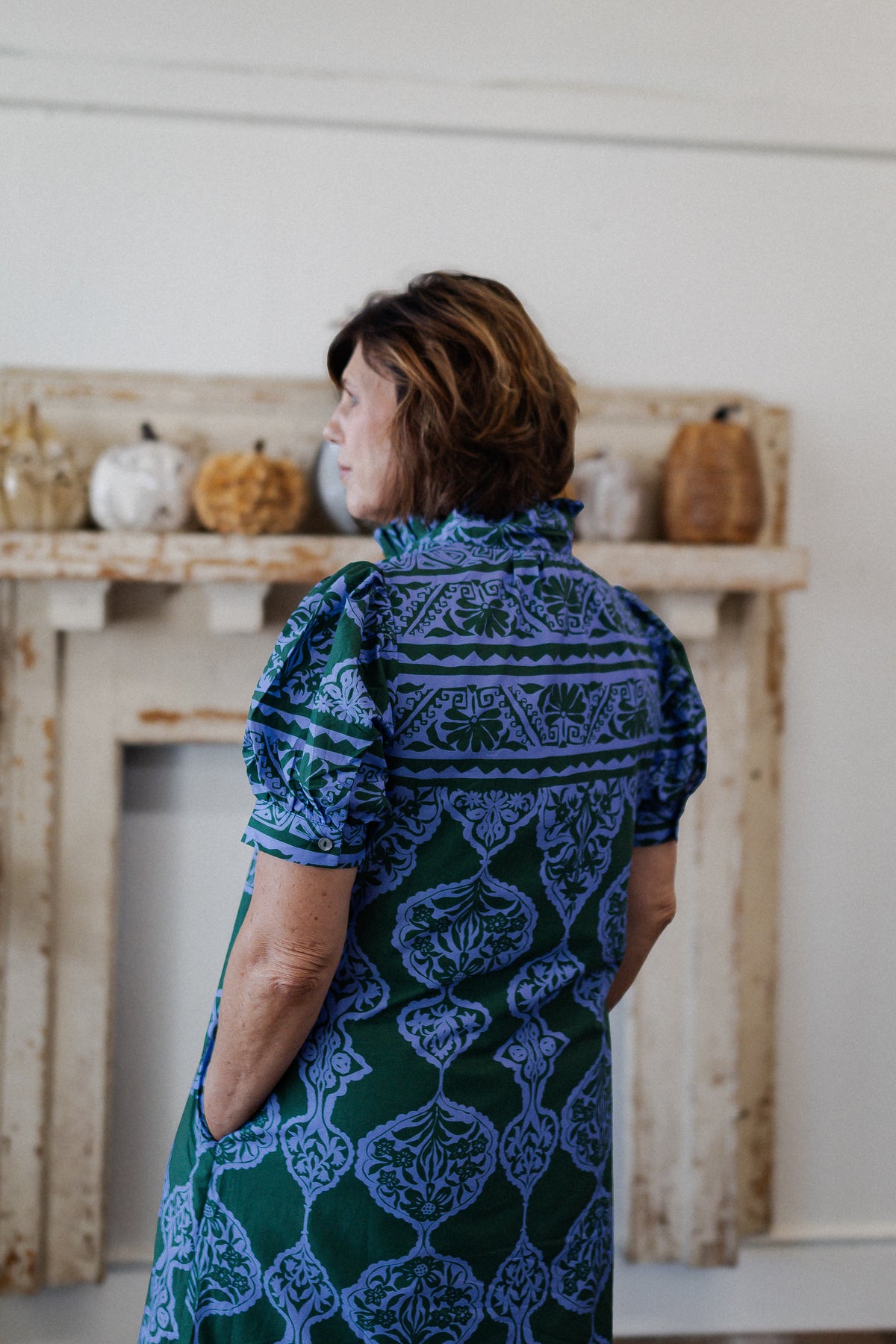 Green Blue Abstract Dress