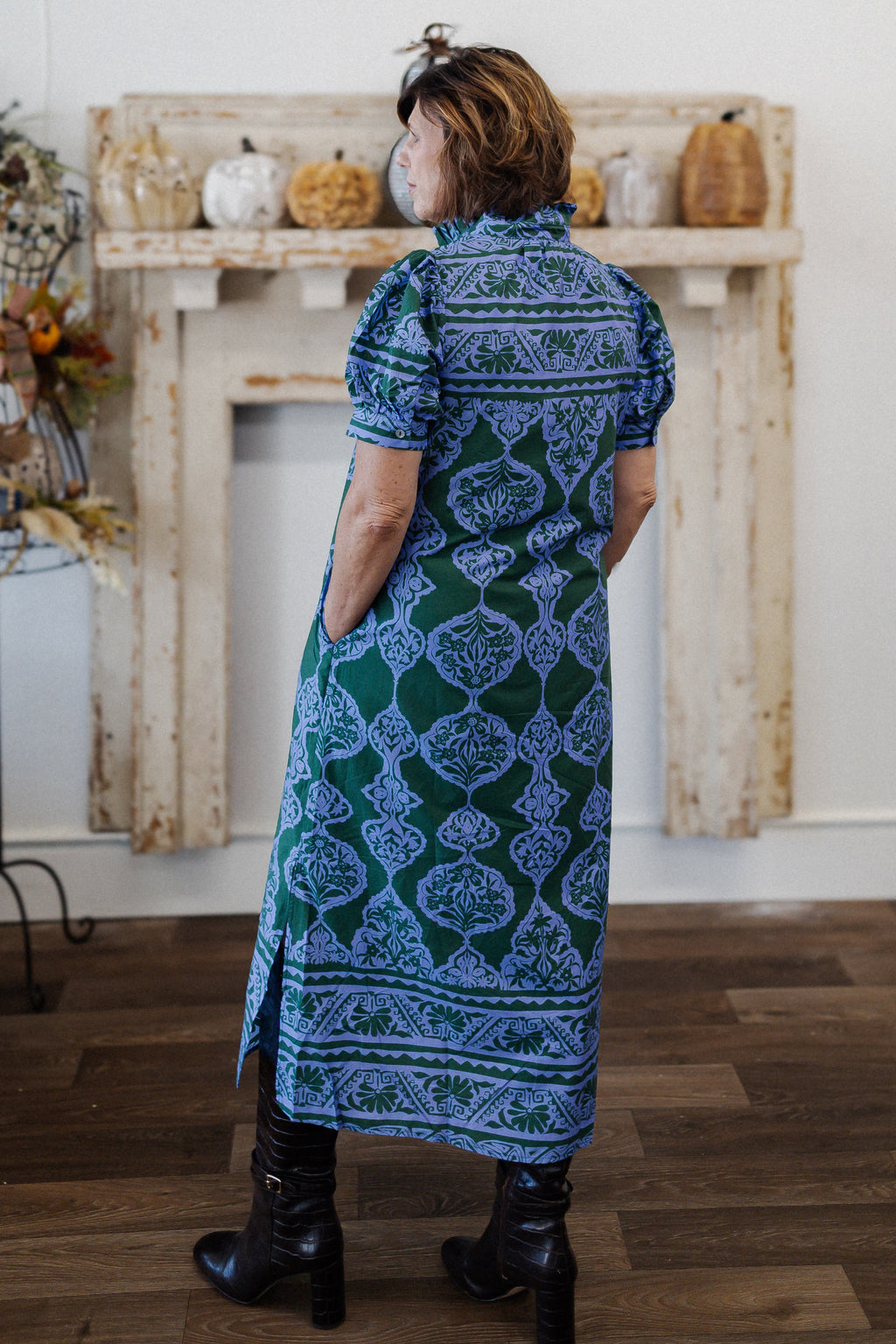 Green Blue Abstract Dress