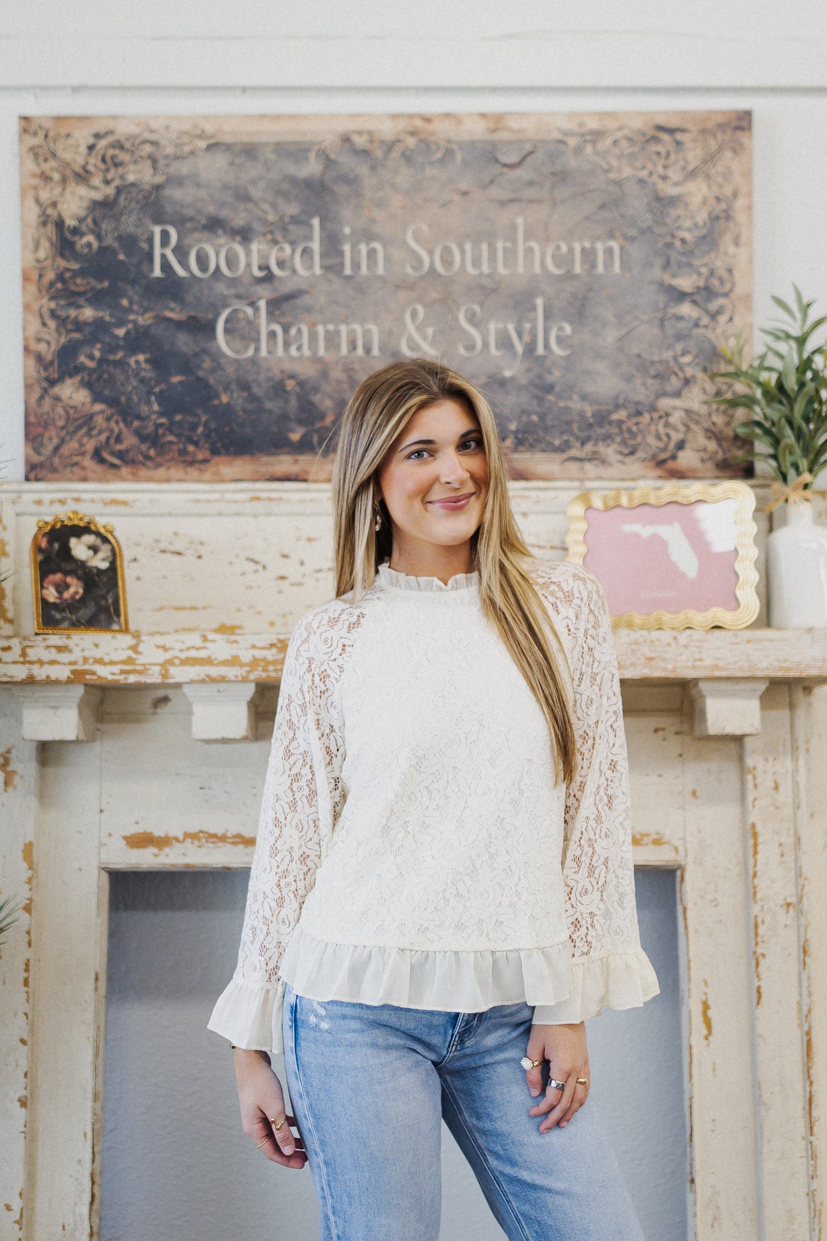 Ivory Lace Top