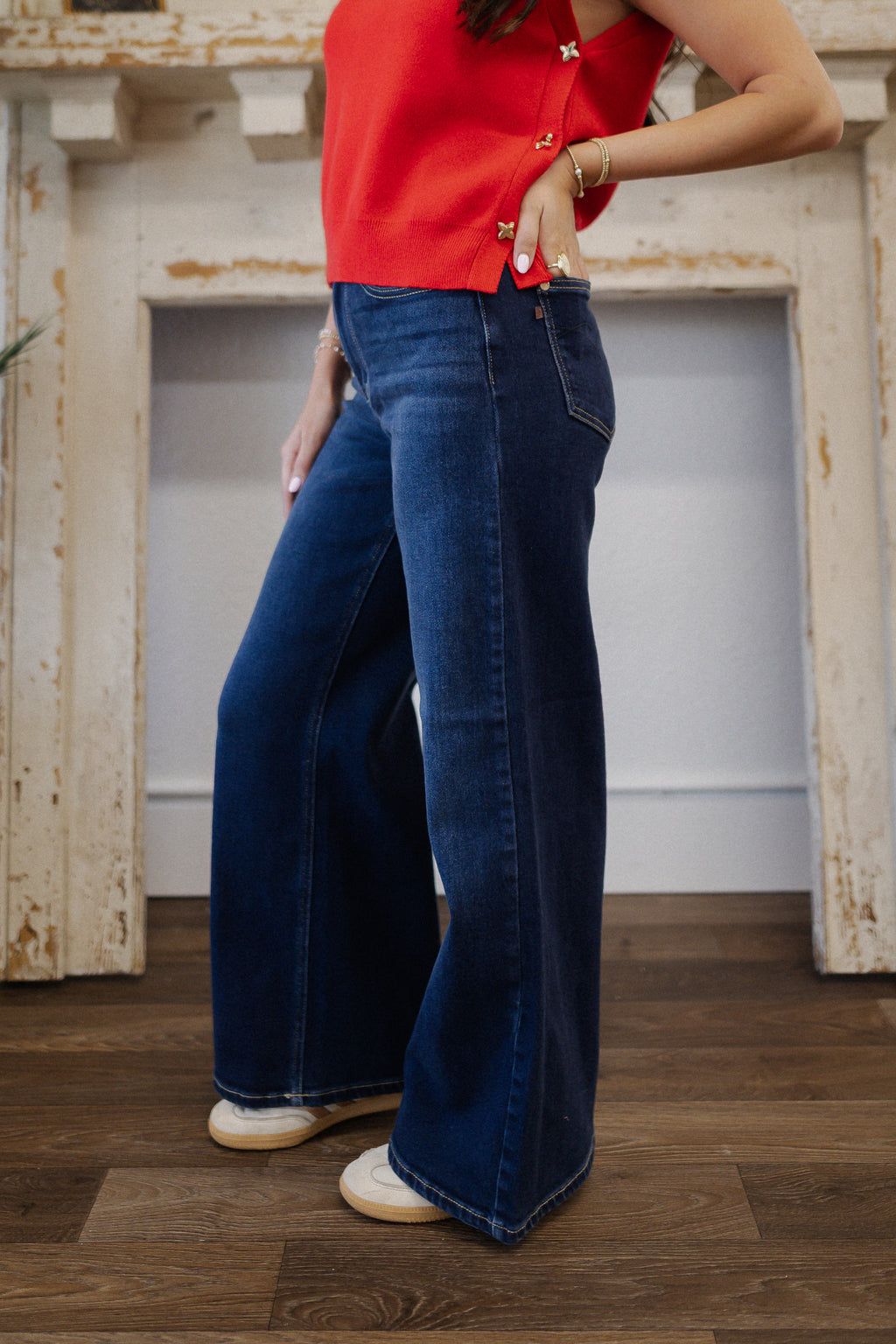 Petite Judy Blue Retro Wide DK Twilight Blue