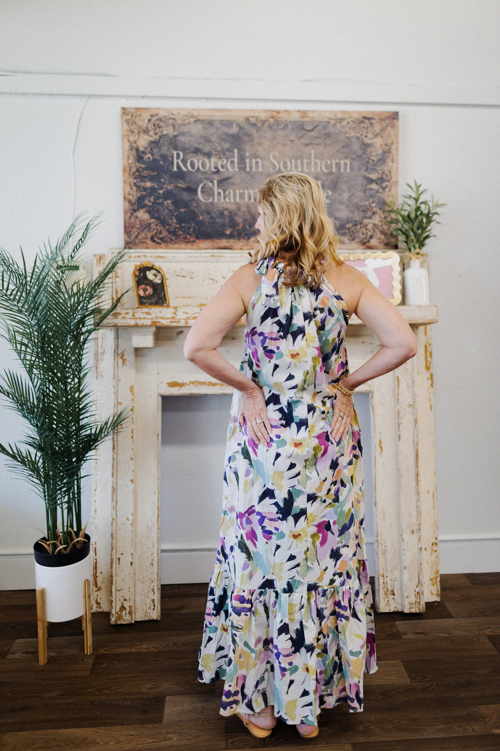 Garden Brushstroke Maxi Dress