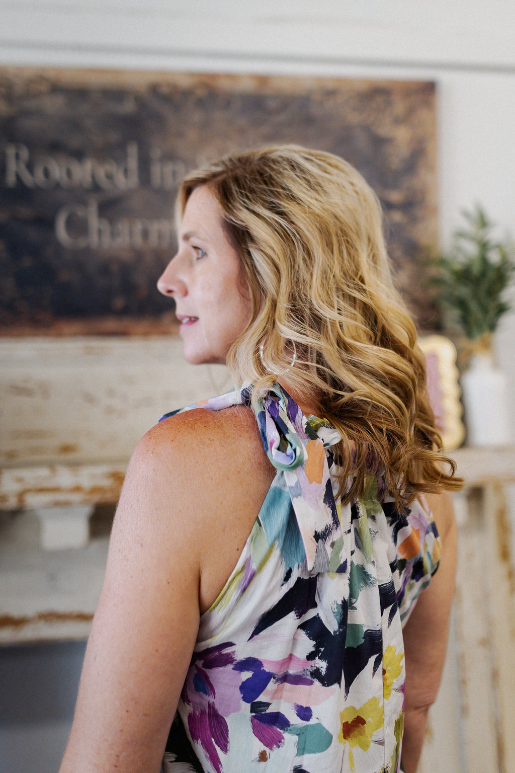 Garden Brushstroke Maxi Dress