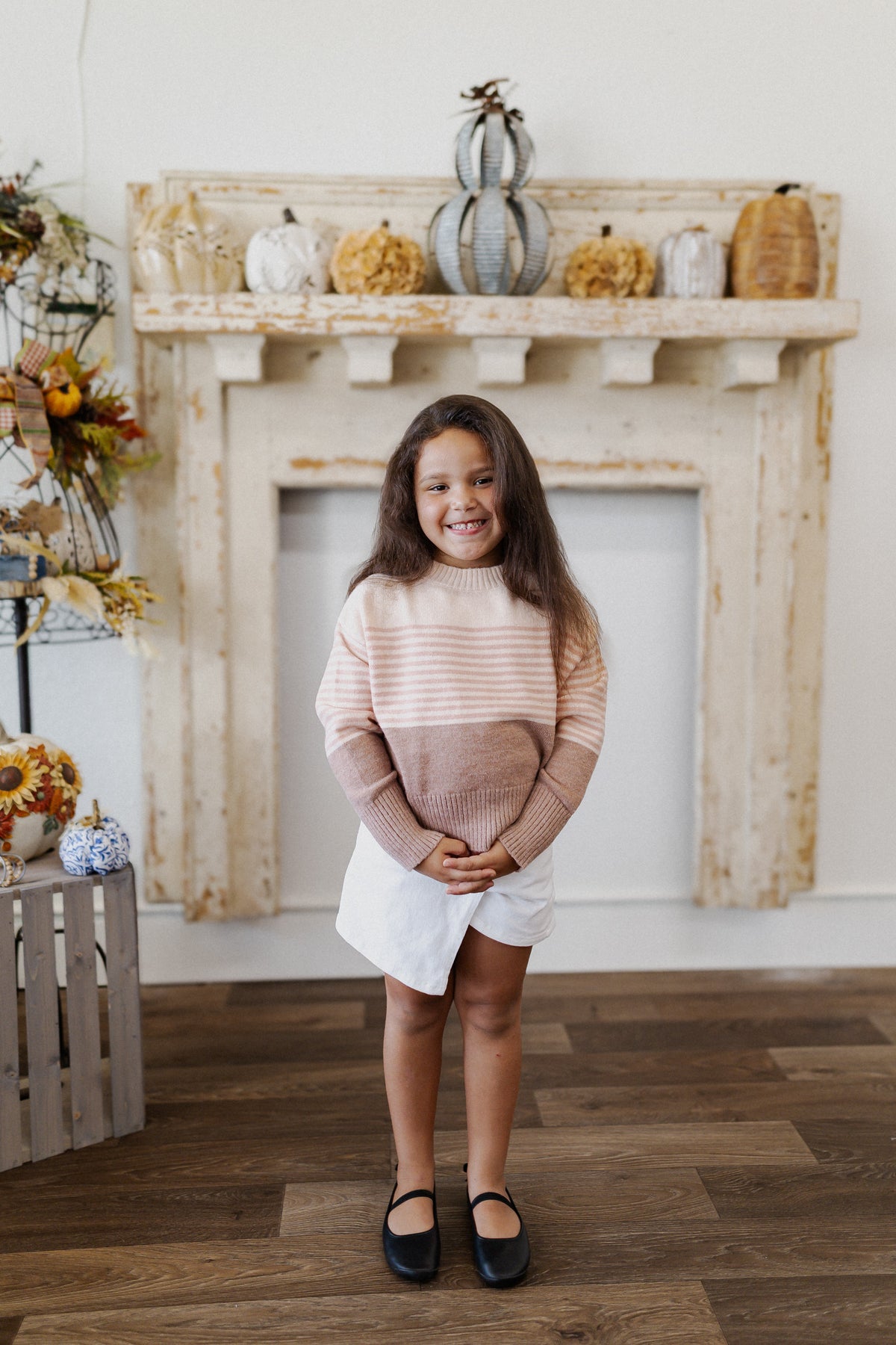 GIRLS DROP SHOULDER SWEATER
