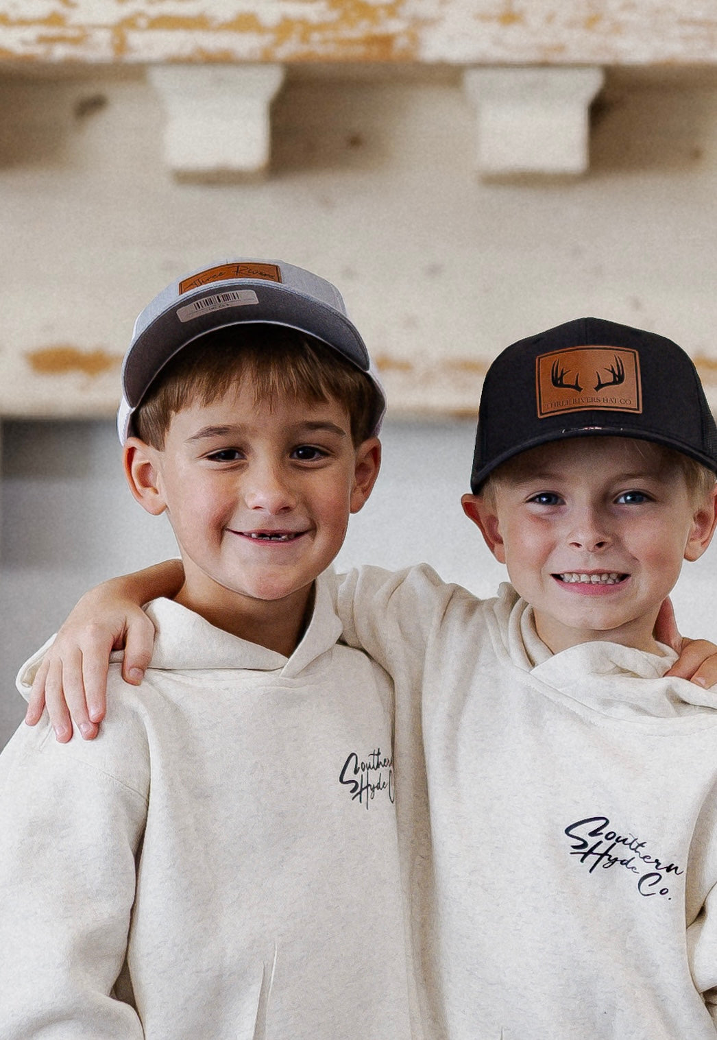 Boys’ Three Rivers Turkey Richardson 112 Trucker Hat -- Gray and White