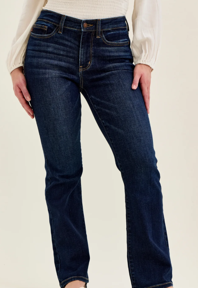 Petite Judy Blue Dark Wash Bootcut Jeans