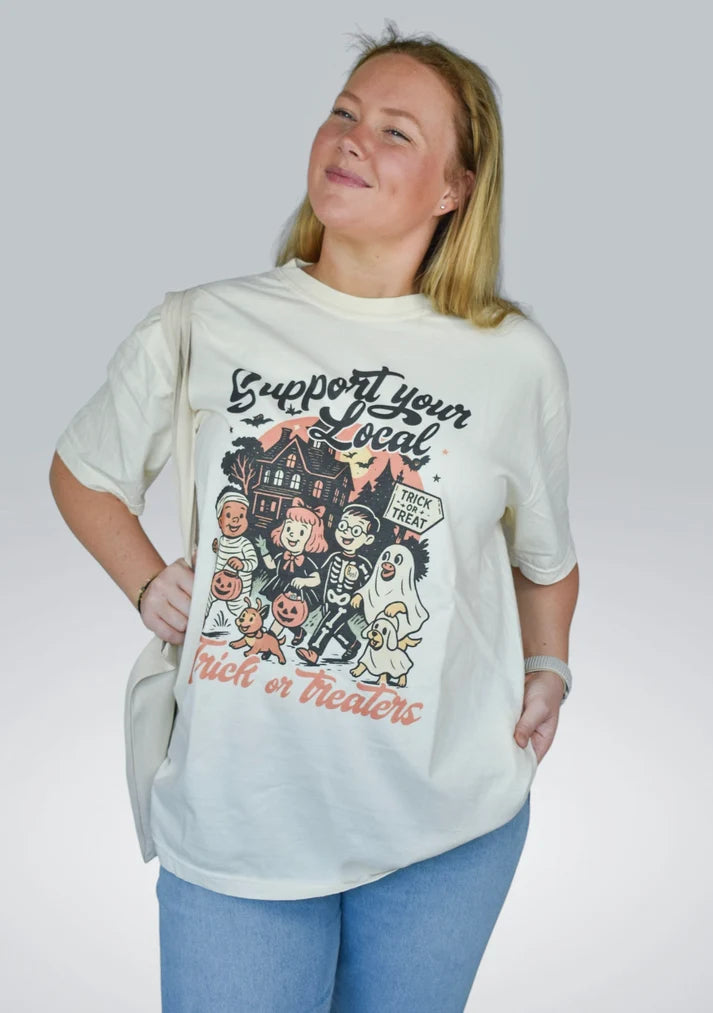 Support Local Trick or Treaters Comfot Color Tee