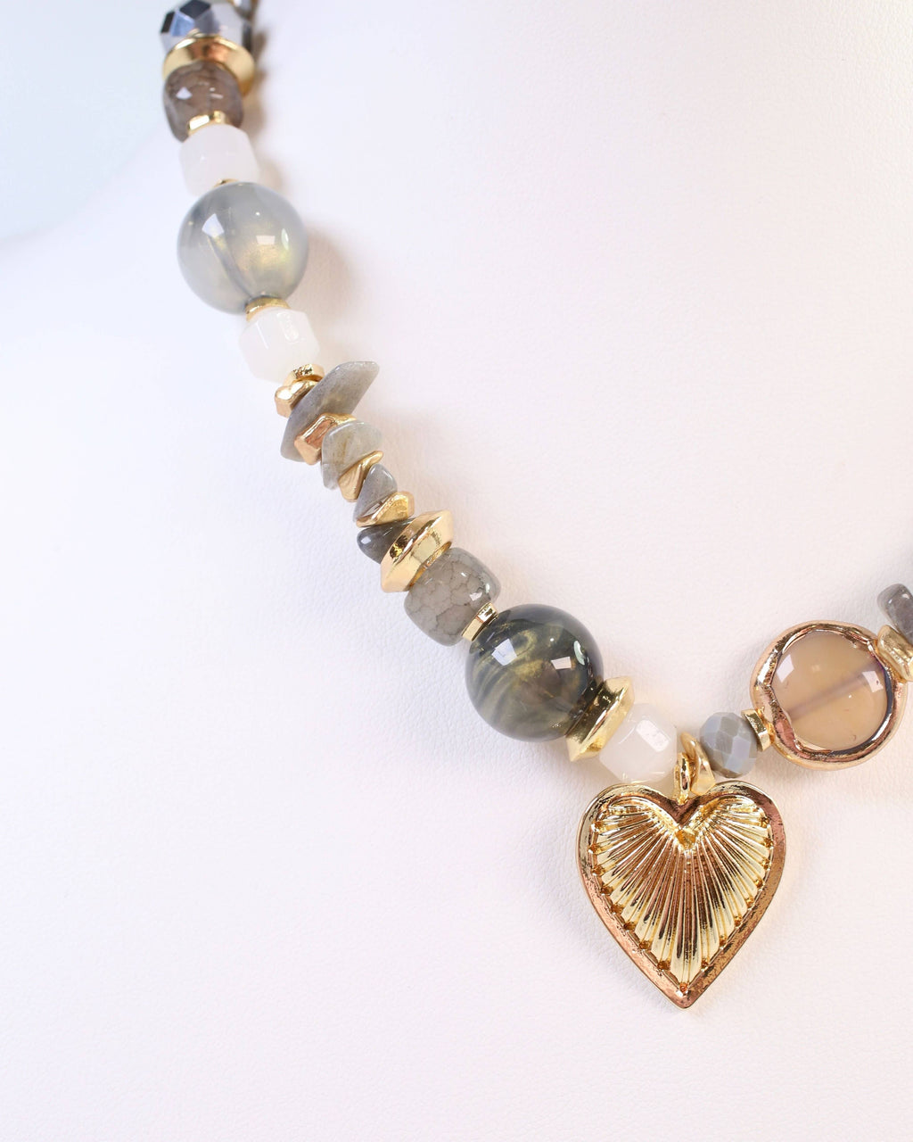 Sarasota Stone Charm Necklace Gray: Default