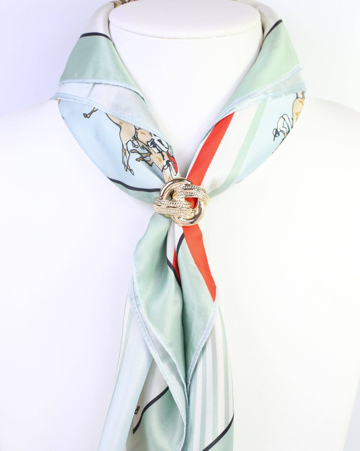 Luna Knot Scarf Slide Gold: Default