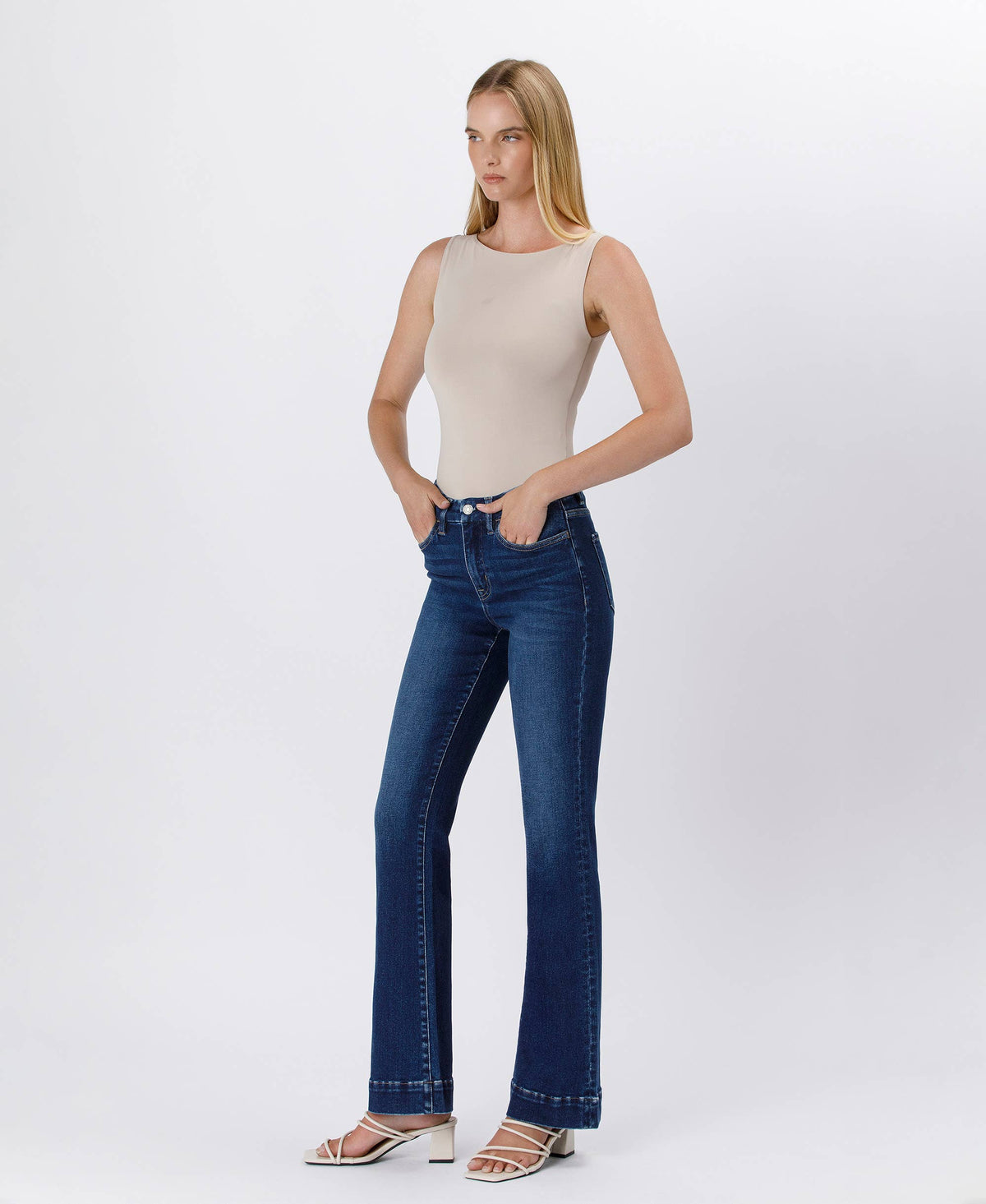 Flying Monkey HIGH RISE TROUSER HEM BOOTCUT JEANS