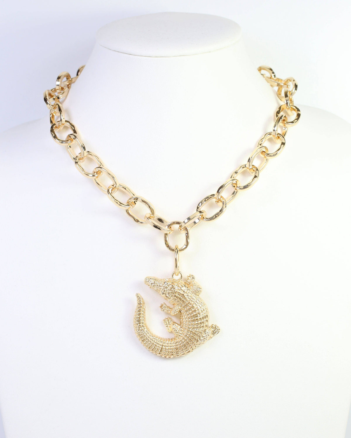 Caroline Hill Chelsey Charm Alligator Gold