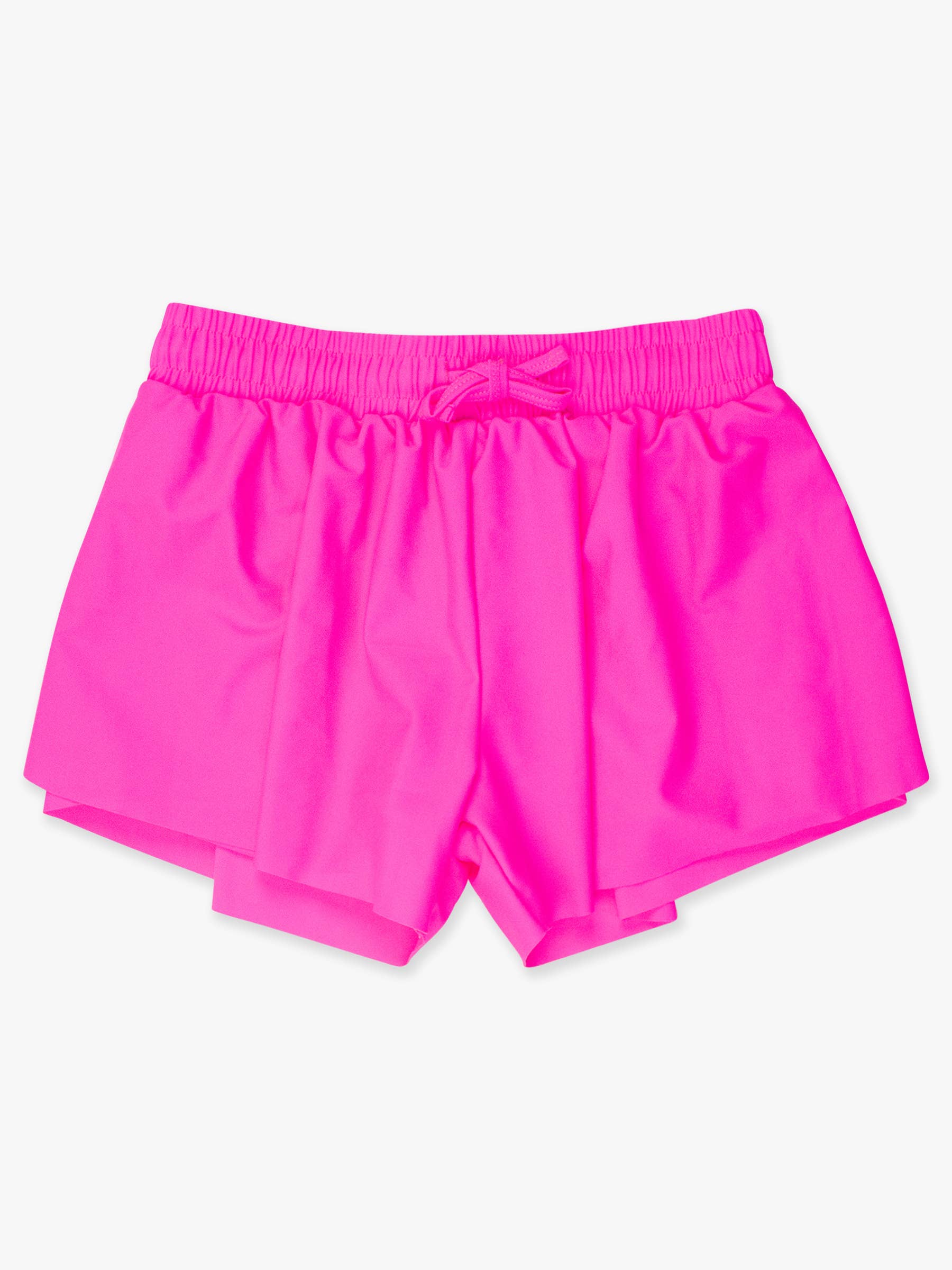 Girls Neon Magenta Active Butterfly Shorts