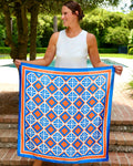 Barrett Tile Scarf Large Blue Orange: Default