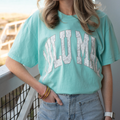 Lulu Mac Camo Adult Chalky Mint Comfort Colors Tee