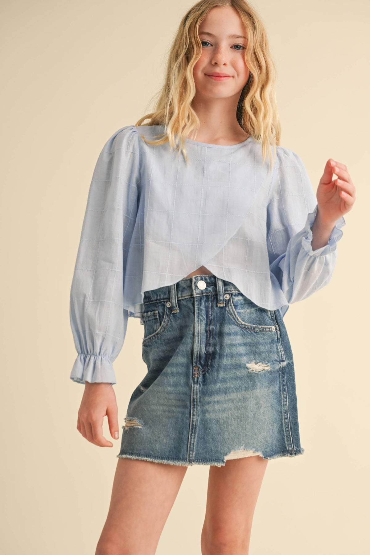 GIRLS TULIP LONG SLEEVE TOP