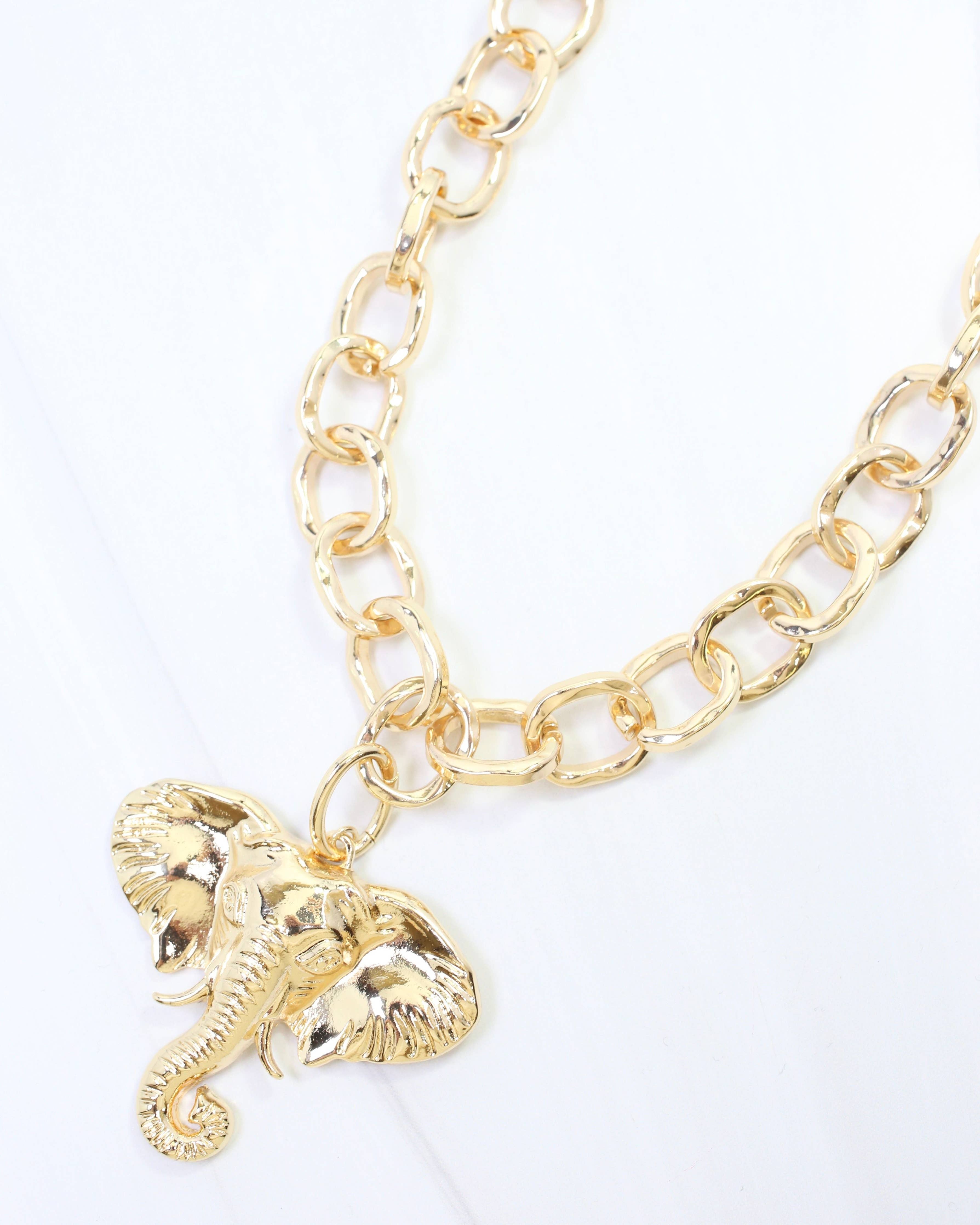 Chelsey Charm Elephant Gold