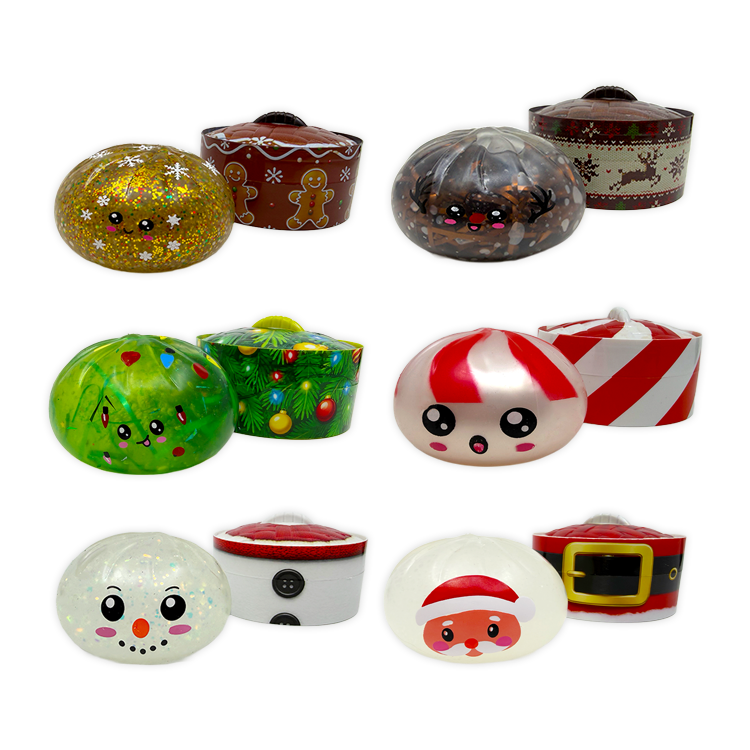 Fun Doh Christmas Dumpling Squishy Toy 12pc Holiday Display: Wholesale Price