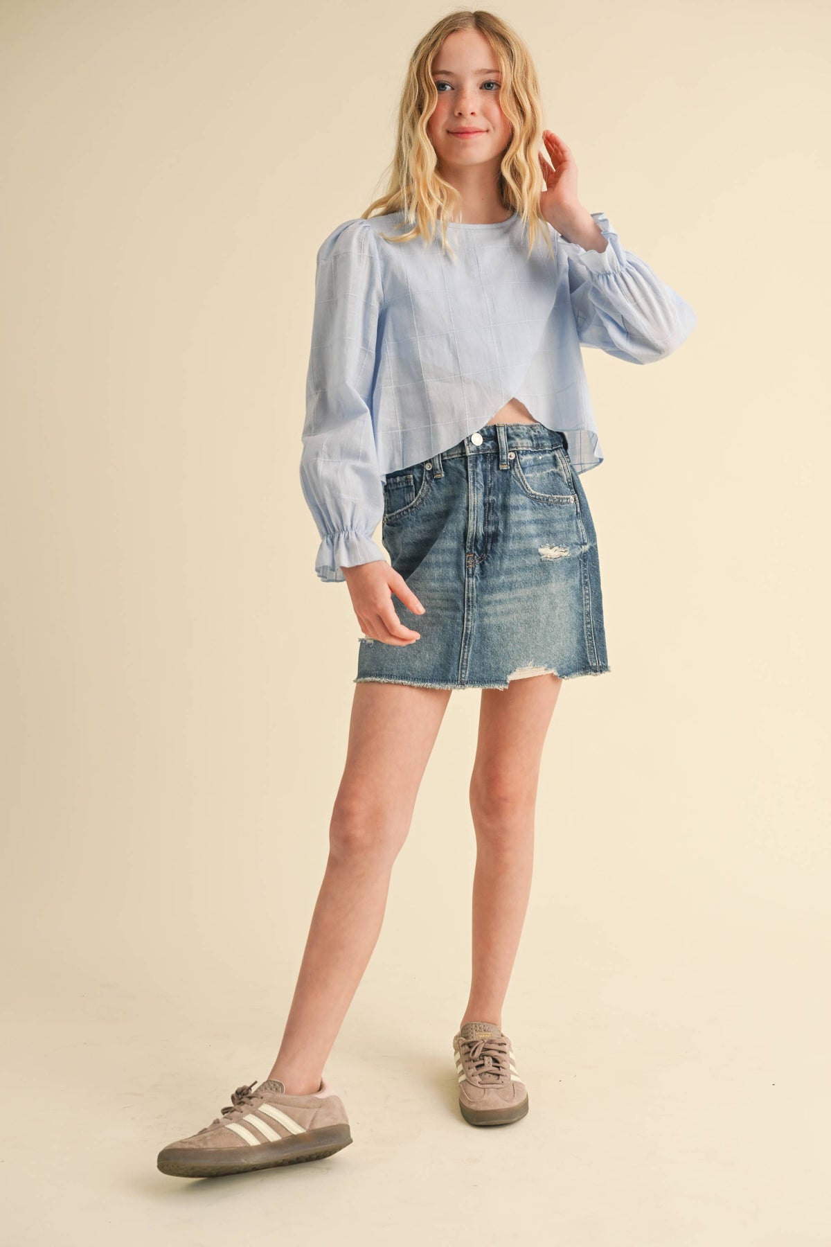 GIRLS TULIP LONG SLEEVE TOP
