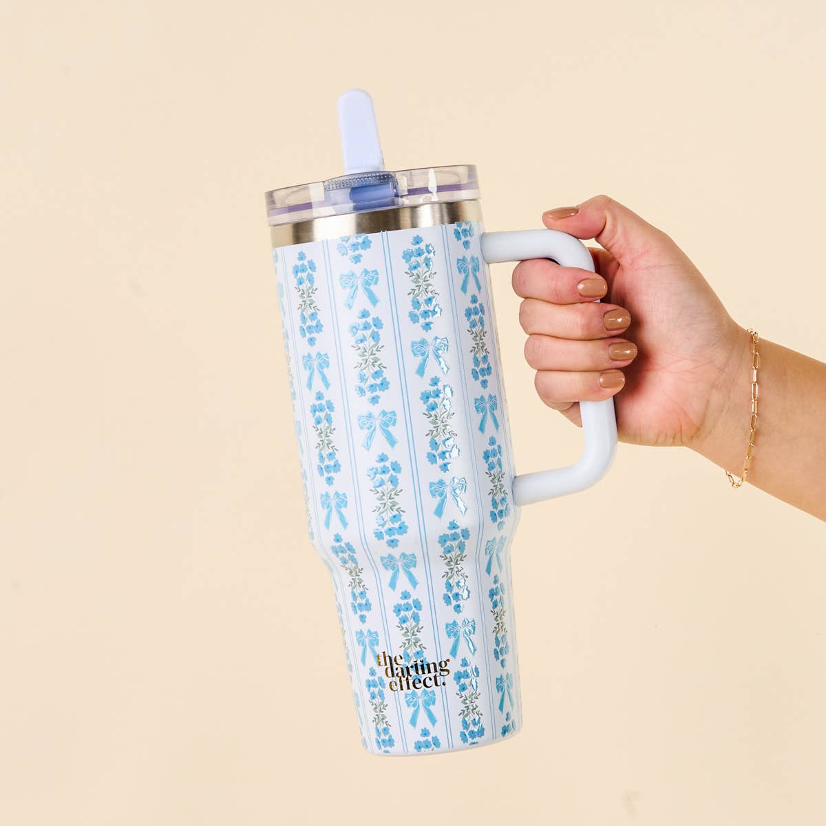 40 oz Lifestyle Flip Straw Tumbler–Oh So Fancy Blue