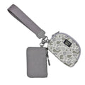 Grey/White Camo Lulu Mac Double Pouch Wristlets