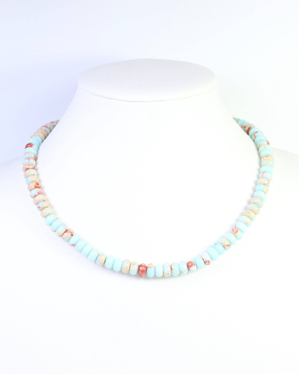Gisela Stone Beaded Oval Clasp Necklace Multi: Default
