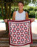 Lucy Floral Scarf Medium Garnet Black