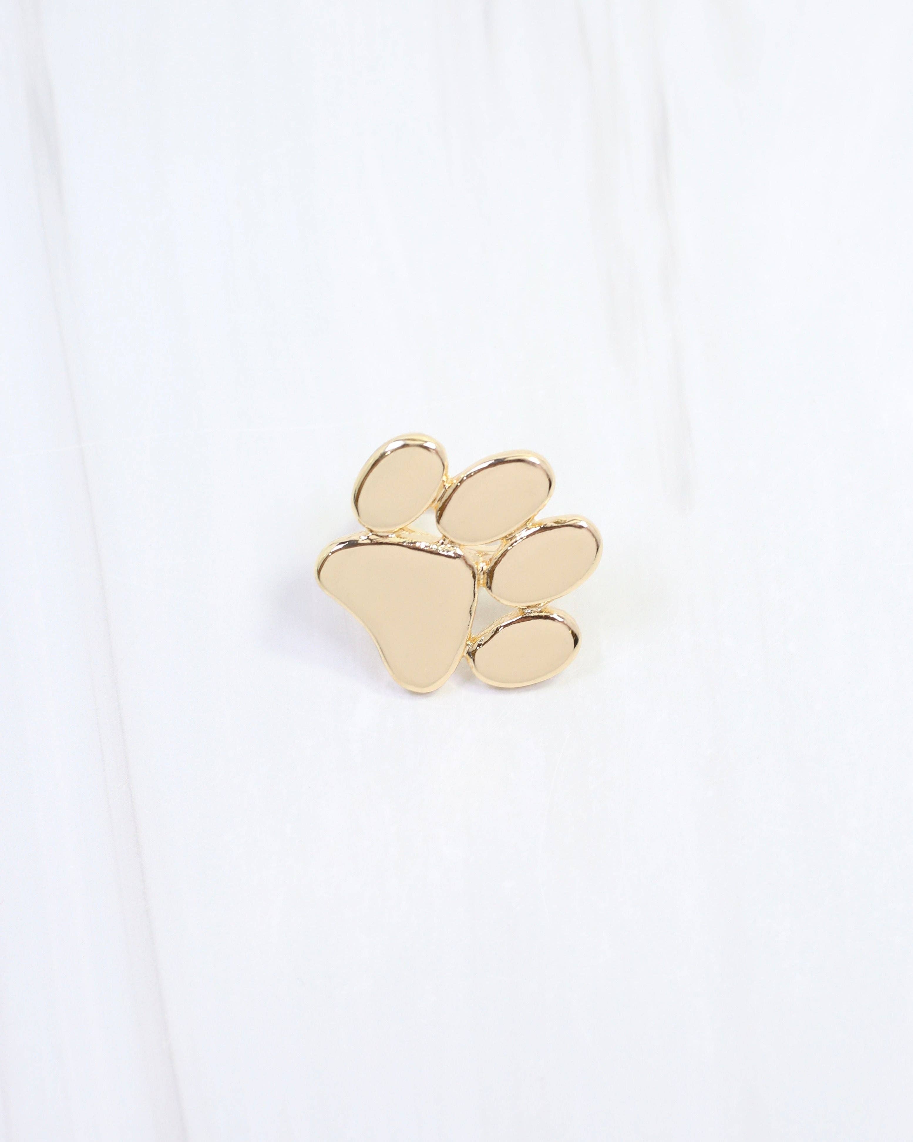 Sally Scarf Slide Paw Print Gold