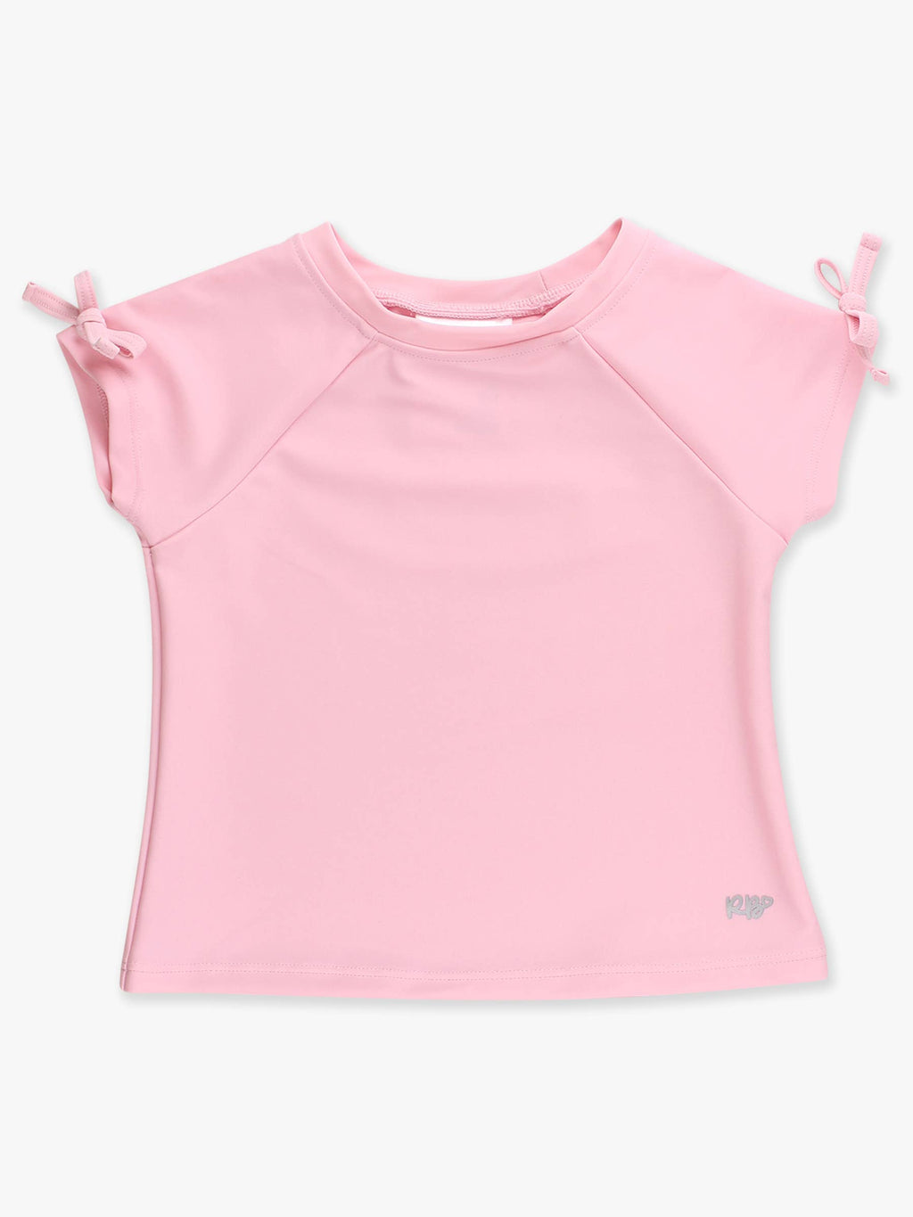 Girls Pink Active Raglan Bow Shirt