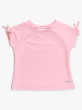 Girls Pink Active Raglan Bow Shirt