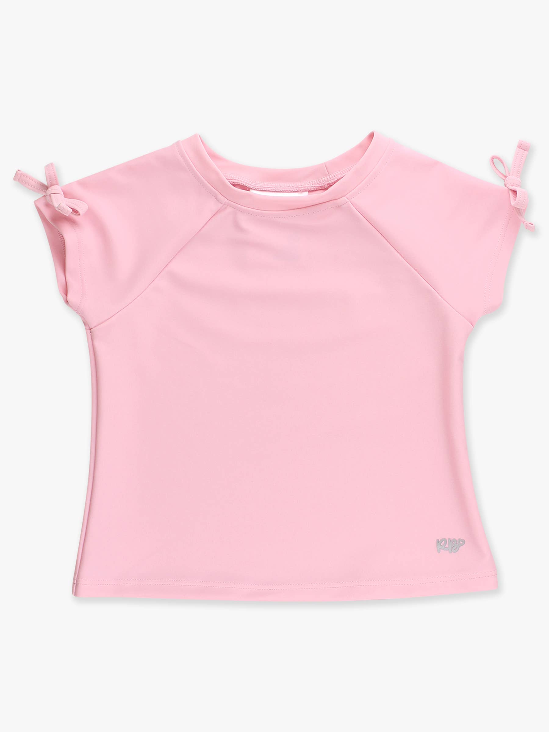 Girls Pink Active Raglan Bow Shirt